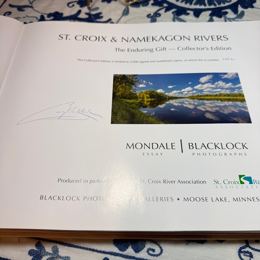 MN Picture Book ST. CROIX & NAMEKAGON RIVERS 2018 Limited Signed Craig Blacklock - Picture 3 of 12